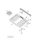 CONTROL PANEL & COOKTOP Diagram and Parts List for JGSS05DEM5BB  General Electric Range