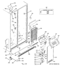 FREEZER SECTION Diagram and Parts List for HSH25GFBBBB  Hotpoint Refrigerator