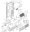 SEALED SYSTEM & MOTHER BOARD Diagram and Parts List for HSH25GFBBBB  Hotpoint Refrigerator