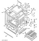 BODY PARTS Diagram and Parts List for RGB524PET2WH  Hotpoint Range