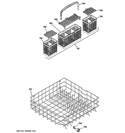 LOWER RACK ASSEMBLY Diagram and Parts List for GHDT108V50BB  General Electric Dishwasher