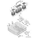 LOWER RACK ASSEMBLY Diagram and Parts List for PDWT300V50BB  General Electric Dishwasher