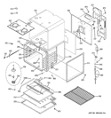 UPPER OVEN Diagram and Parts List for PK956DR3BB  General Electric Wall Oven