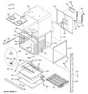 LOWER OVEN Diagram and Parts List for PK956DR3BB  General Electric Wall Oven
