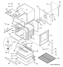 BODY PARTS Diagram and Parts List for PT900SR2SS  General Electric Wall Oven