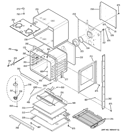LOWER OVEN Diagram and Parts List for PT956SR2SS  General Electric Wall Oven