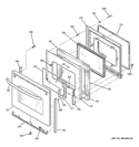 DOOR Diagram and Parts List for JBP35SIM5SS  General Electric Range