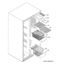FREEZER SHELVES Diagram and Parts List for GCA24KBBAFSS  General Electric Refrigerator
