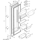FRESH FOOD DOOR Diagram and Parts List for GSA28VGBAFSS  General Electric Refrigerator