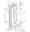 FRESH FOOD DOOR Diagram and Parts List for GSE27NGBACSS  General Electric Refrigerator