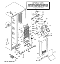 FREEZER SECTION Diagram and Parts List for GSE27NGBACSS  General Electric Refrigerator
