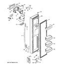 FREEZER DOOR Diagram and Parts List for GSE27NGBACWW  General Electric Refrigerator