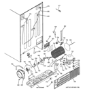 SEALED SYSTEM & MOTHER BOARD Diagram and Parts List for GSE27NGBACWW  General Electric Refrigerator