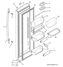 FRESH FOOD DOOR Diagram and Parts List for GSE28VGBACSS  General Electric Refrigerator