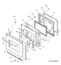 DOOR Diagram and Parts List for JB710ED1ES  General Electric Range