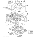 OVEN CAVITY PARTS Diagram and Parts List for PSA2200RWW01  General Electric Microwave