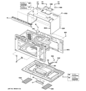 OVEN CAVITY PARTS Diagram and Parts List for PSA2200RWW02  General Electric Microwave