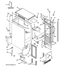 CABINET, LINER & DOOR PARTS Diagram and Parts List for ZDIC150WBBE  General Electric Ice Maker