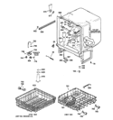 BODY PARTS Diagram and Parts List for GSC3500D35BB  General Electric Dishwasher