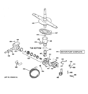 MOTOR-PUMP MECHANISM Diagram and Parts List for GSD1300N35WW  General Electric Dishwasher