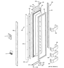 FREEZER DOOR Diagram and Parts List for ZIS420NXA  General Electric Refrigerator