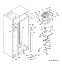 FREEZER SECTION Diagram and Parts List for ZISP420DXASS  General Electric Refrigerator