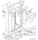 CASE PARTS Diagram and Parts List for ZISP420DXASS  General Electric Refrigerator
