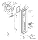 FREEZER DOOR Diagram and Parts List for PSC25MSSASS  General Electric Refrigerator