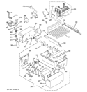 ICE MAKER & DISPENSER Diagram and Parts List for PSG29SHSACBS  General Electric Refrigerator