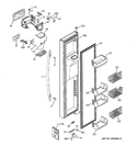 FREEZER DOOR Diagram and Parts List for PCU23TGXAFSS  General Electric Refrigerator
