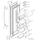 FRESH FOOD DOOR Diagram and Parts List for PCU23TGXAFSS  General Electric Refrigerator
