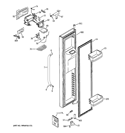 FREEZER DOOR Diagram and Parts List for GCE23LGYAFNB  General Electric Refrigerator