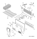 FREEZER SECTION Diagram and Parts List for GTH21KBXACC  General Electric Refrigerator