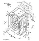 BODY PARTS Diagram and Parts List for JBP27DM1WW  General Electric Range