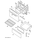DOOR & DRAWER PARTS Diagram and Parts List for JBS07M1WW  General Electric Range