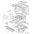 OVEN CAVITY PARTS Diagram and Parts List for PSB2200NWW01  General Electric Microwave