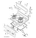 CONTROL PANEL & COOKTOP Diagram and Parts List for JBP15DM1WW  General Electric Range
