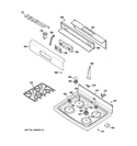 Part Location Diagram of WB62K10164 GE RANGETOP & BRKT Assembly