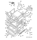 BODY PARTS Diagram and Parts List for JGBP28WEKDWW  General Electric Range