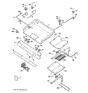 GAS & BURNER PARTS Diagram and Parts List for JGBP33SEM7SS  General Electric Range