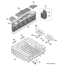 LOWER RACK ASSEMBLY Diagram and Parts List for GLD7708V00WW  General Electric Dishwasher