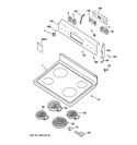 CONTROL PANEL & COOKTOP Diagram and Parts List for RB790DT2BB  Hotpoint Range