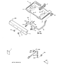 GAS & BURNER PARTS Diagram and Parts List for RGB508PPH6WH  Hotpoint Range