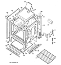 Part Location Diagram of WB63K10272 GE FRAME WELD Assembly
