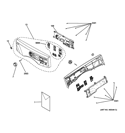 CONTROLS & BACKSPLASH Diagram and Parts List for GFDN110GD0WW  General Electric Dryer