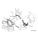 FRONT PANEL Diagram and Parts List for GFDN110GD0WW  General Electric Dryer