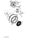DRUM Diagram and Parts List for GFDN110GD0WW  General Electric Dryer