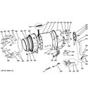 TUB & MOTOR Diagram and Parts List for GFWH1400D0WW  General Electric Washer
