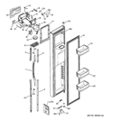 FREEZER DOOR Diagram and Parts List for GCG21YEMHFWW  General Electric Refrigerator