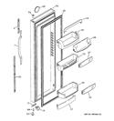 FRESH FOOD DOOR Diagram and Parts List for GCG21YEMHFWW  General Electric Refrigerator
